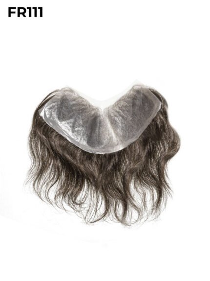 Mens Toupee FR111 V-loop Full Thin Skin Frontal Hair Patch