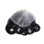 Mens Toupee FR111M V-loop Full Thin Skin Frontal Medium Hair Patch
