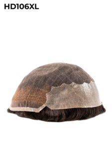 Mens Toupee HD106XL French Lace Poly Back Extra Large