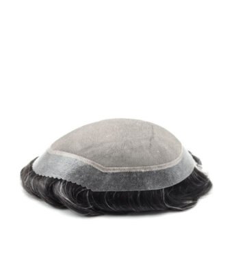 Mens Toupee M100MBSC Mono Top with Poly Perimeter - Basic Version