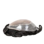 Mens Toupee M100N Mono Top with Poly Perimeter Narrow base
