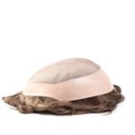 Mens Toupee M102LBSC Mono Top with Poly Perimeter and Folded Lace Front Large - Basic Version