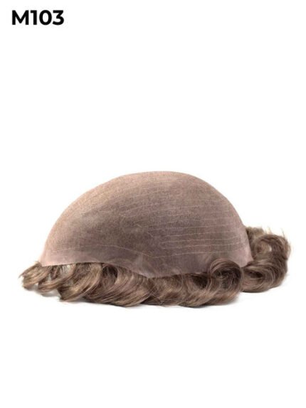 Mens Toupee M103 Fine Welded Mono Lace Hairpiece
