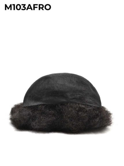 Mens Toupee M103AFRO Fine Welded Mono Lace Afro Hair