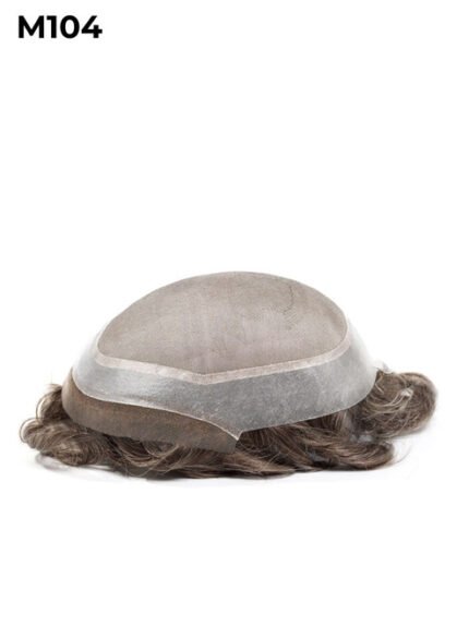 Mens Toupee M104 Mono Top with French Lace Front