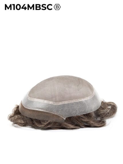 Mens Toupee M104MBSC Mono Top with French Lace Front - Basic Version