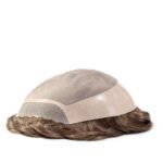 Mens Toupee M108 Scallop Front Mono Top with Poly Perimeter Large