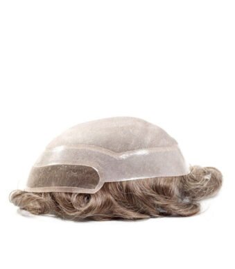 Mens Toupee M109 Mono Top Lace Front with Poly Perimeter