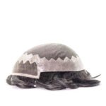Mens Toupee M110P Super Fine Welded Lace with Clear Poly Painting Perimeter