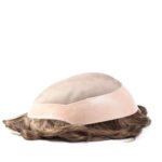 Mens Toupee M112 Mono Top with Poly Perimeter and Folded Lace Front Small