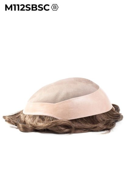 Mens Toupee M112SBSC Mono Top with Poly Coating Perimeter Small - Basic Version