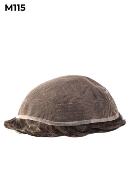 Mens Toupee M115 Swiss Lace with Low Hair Density Hairpiece