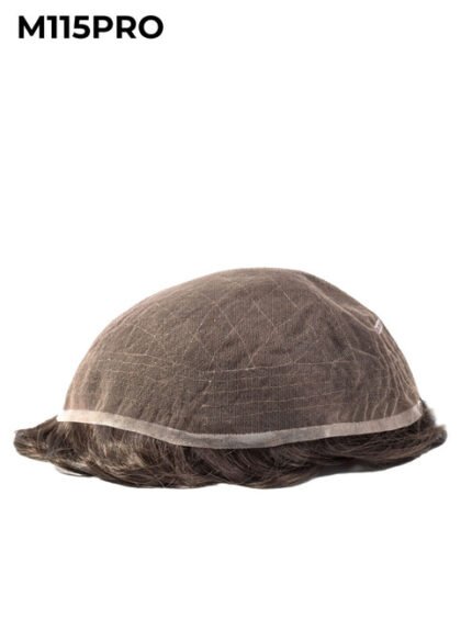 Mens Toupee M115PRO Swiss Lace with Low Hair Density European Hair