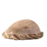 Mens Toupee M116M Swiss Lace with Poly Back Medium Hairpiece