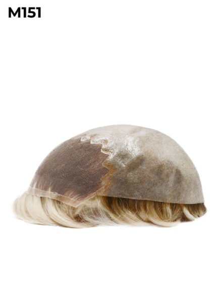 Mens Toupee M151 Thin Poly Skin with French Lace Front