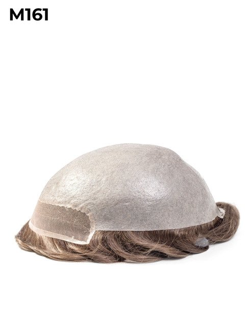 Mens Toupee M161 Poly Skin with Swiss Lace Front Mens Toupee M161 Poly Skin with Swiss Lace Front
