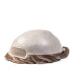 Mens Toupee M161V V-loop Poly Skin with Swiss Lace Front