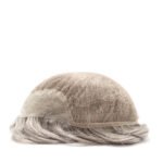 Mens Toupee M162 V-loop on Front Skin Poly with Swiss Lace Hairpiece